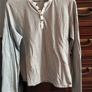 Scotch & Soda Light Gray Long Sleeve Henley